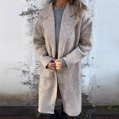 Women's Wool Coat Oversized Elegant Design