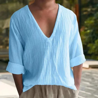 Men's T-Shirt V-Neck Modern Casual