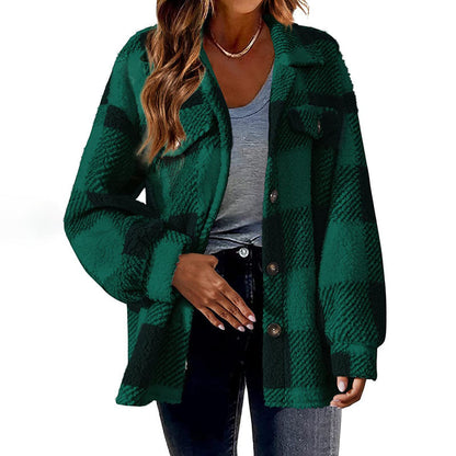 Stylischer Karomantel Damen Winter