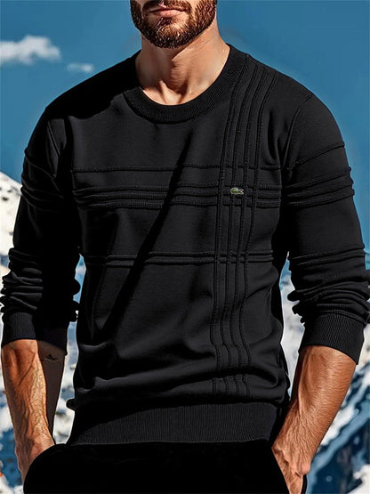 Men's Knitted Jumper Modern Textured Design