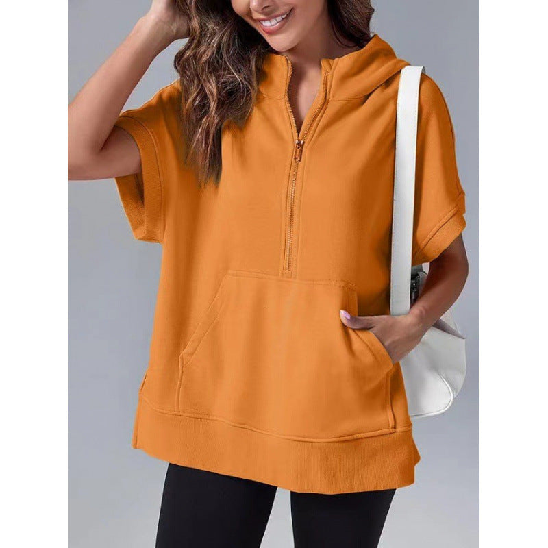 Women's Hooded Sweatshirt Casual With Pockets And Zipper