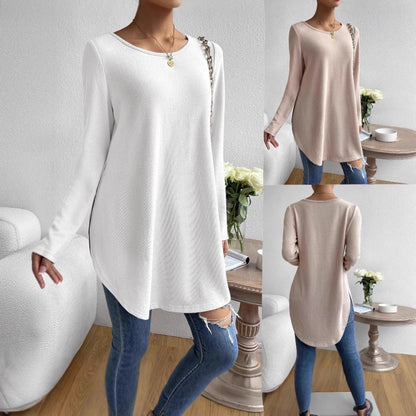 Damen Oberteil Langarm Modern Weich - IdealeKleiden