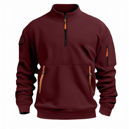 Men's Outdoor Pullover Practical Zipper Pockets