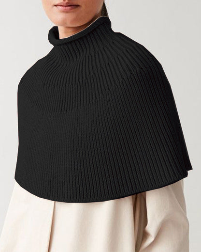 Women's Knitted Cape Elegant Design High Collar