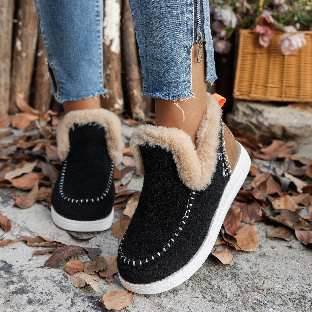 Women's Winter Boots Warm Fluffy Sturdy