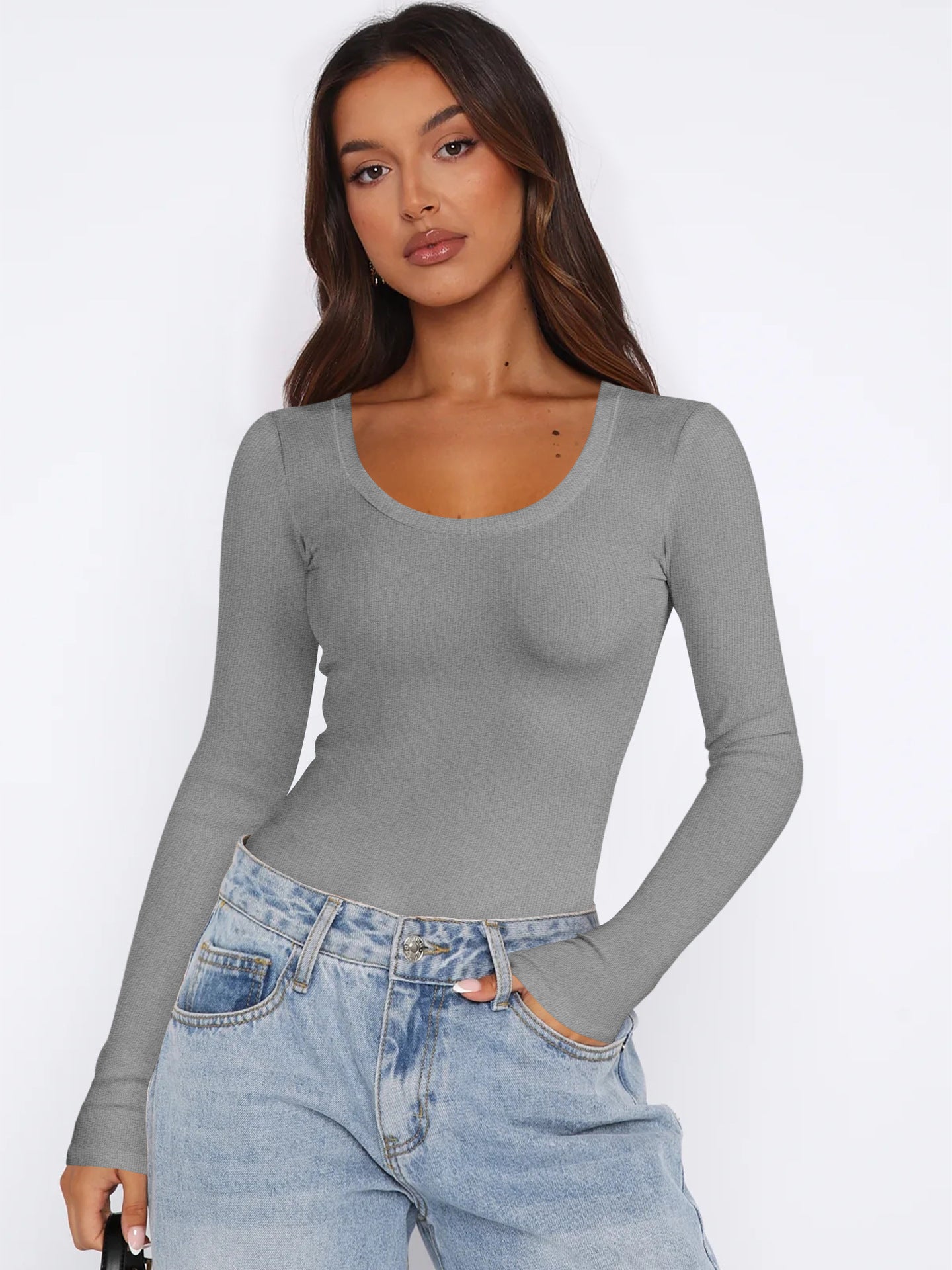 Women's Long-Sleeved Shirt Elegant Modern Style