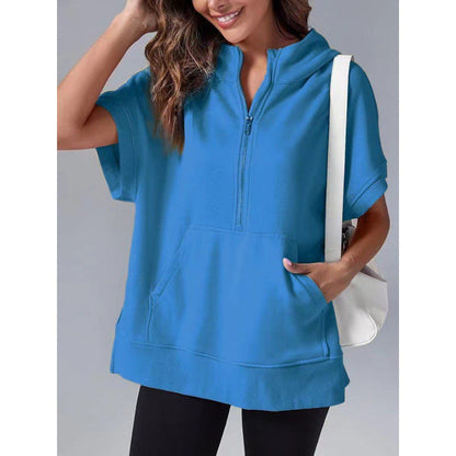 Women's Hooded Sweatshirt Casual With Pockets And Zipper