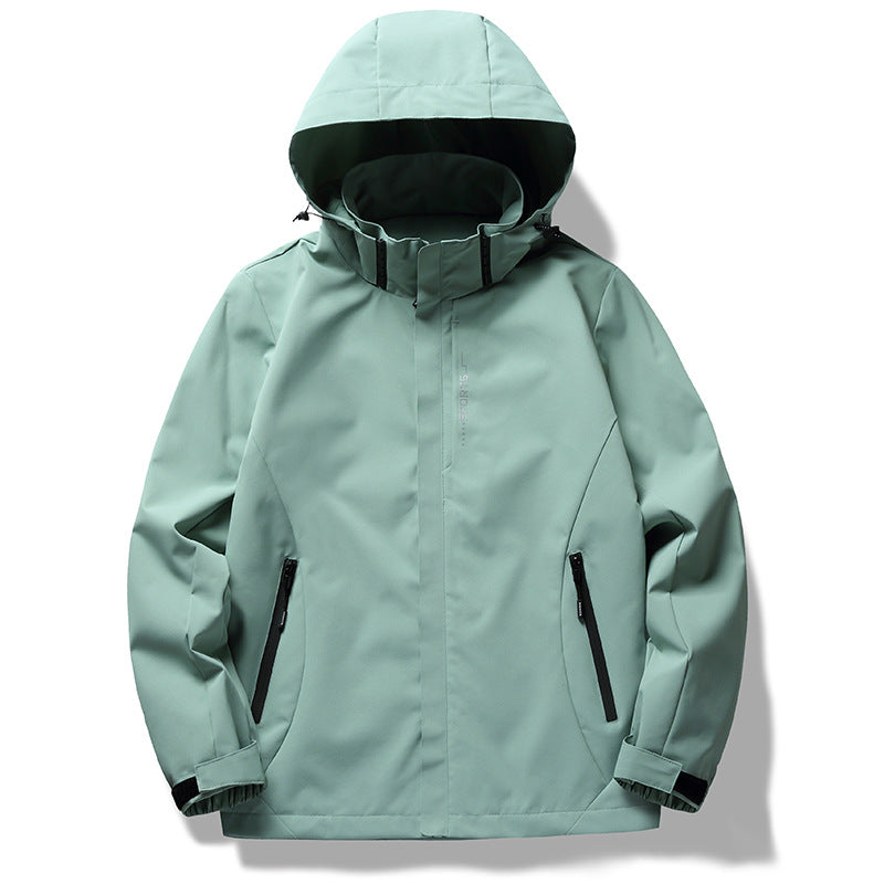 Waterproof Women's Jacket with Hood and Breathable Material