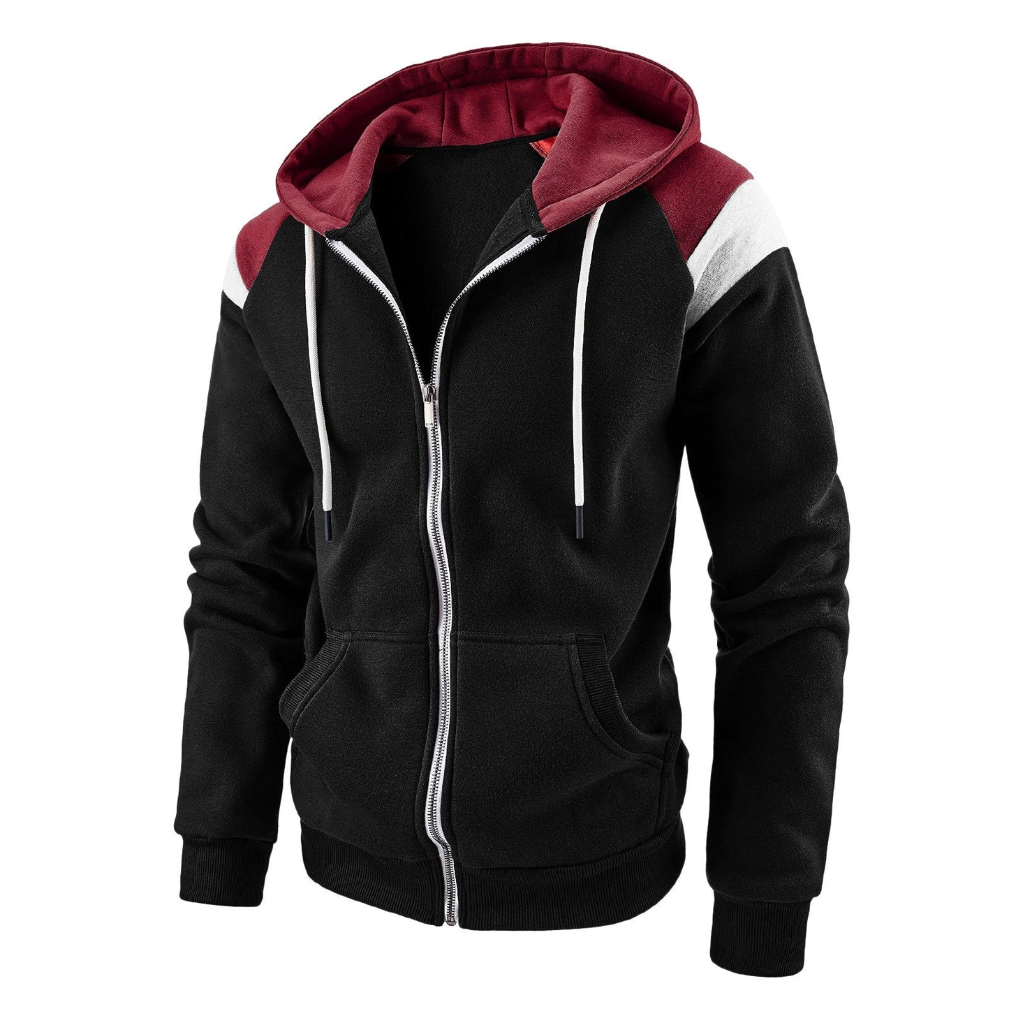 Men's Sporty Zipper Hoodie Modern Style