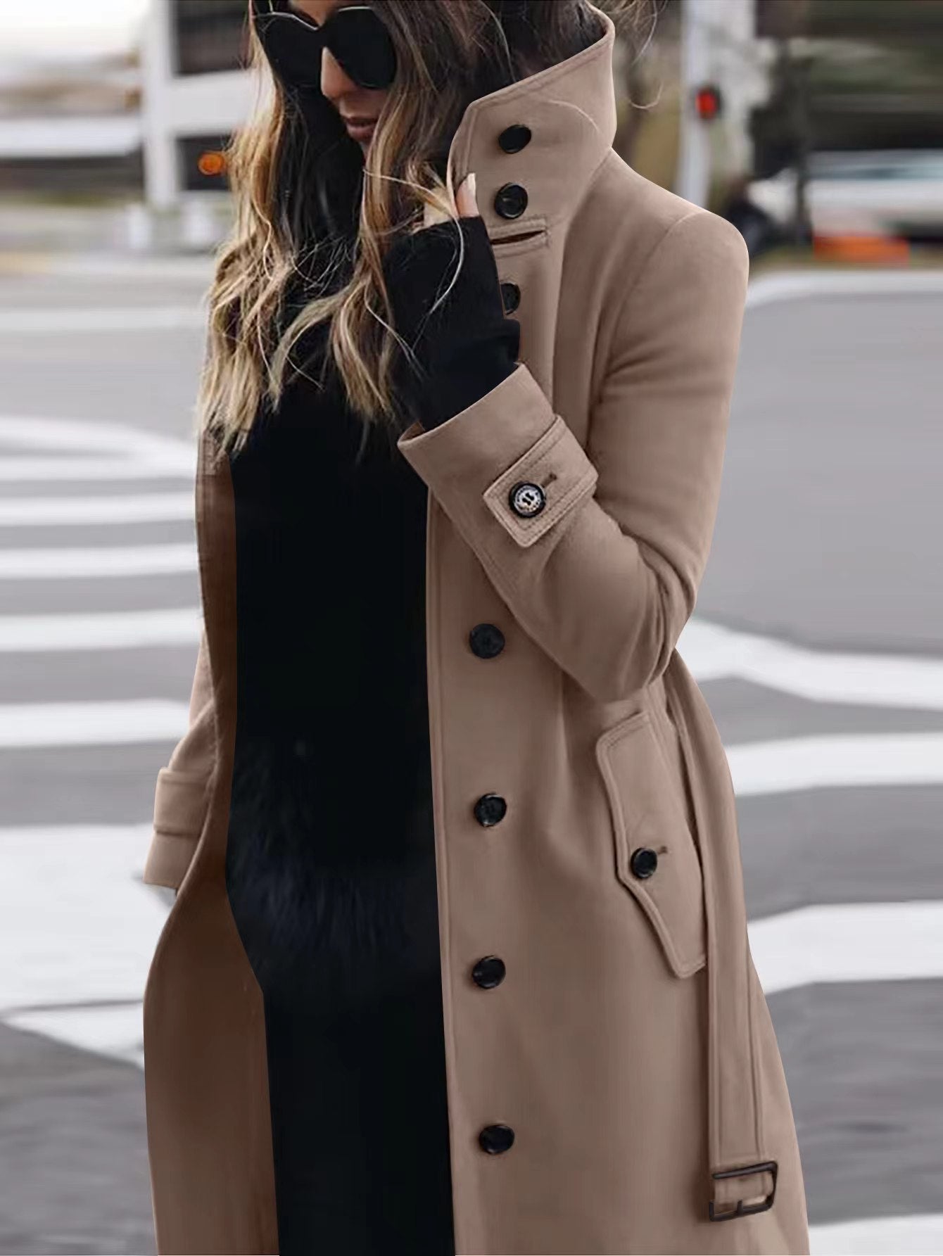 Women's Trench Coat Elegant Water-Resistant