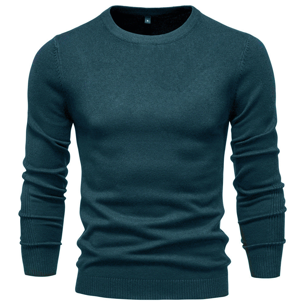 Men's Round Neck Cotton Sweater Elegant Design
