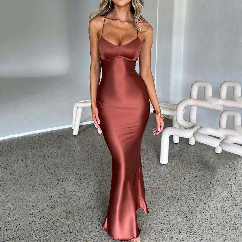 Women's Maxi Dress Elegant Body-hugging Style