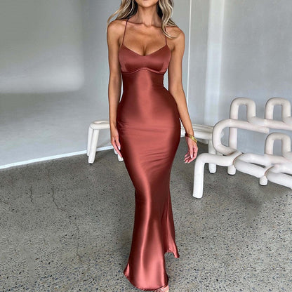 Women's Maxi Dress Elegant Body-hugging Style