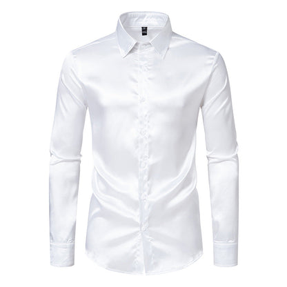 Men's Silk Shirt Elegant Slim Fit