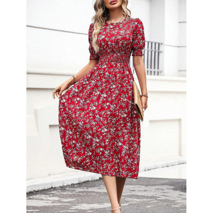 Summer Dress Floral Print Empire Waist Women's Dress