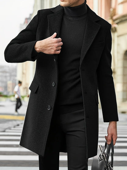 Men's Wool Coat Elegant Design Classic
