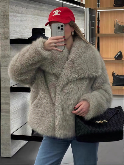 Women's Soft Faux Fur Coat