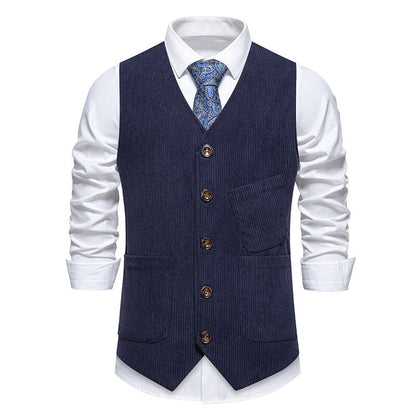 Elegant Men's Structured Modern Slim Vest