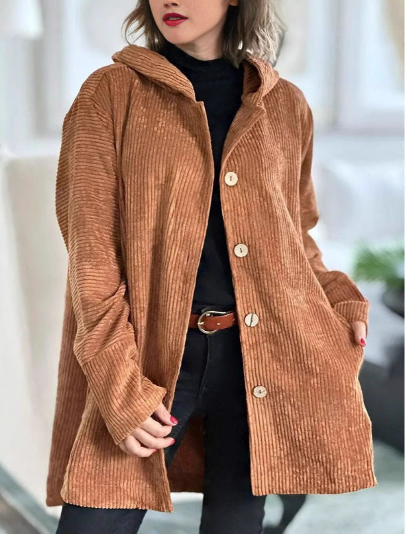 Women's Knitted Cardigan Hood Cosy Oversized