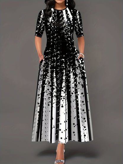 Women's Maxi Dress Summer Colorful Splatter Print