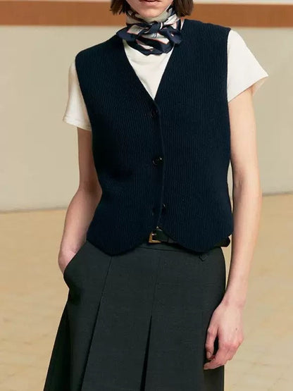 Women's Knitted Vest Soft Sustainable