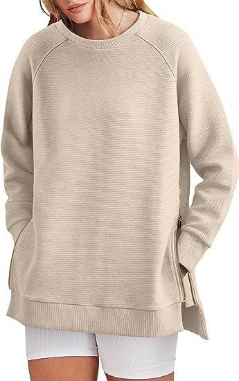 Women's Comfortable Zippered Sweatshirt with Pockets
