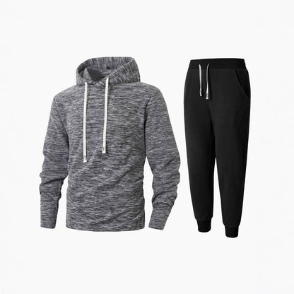 Herren Sportset Fleece Kapuzenpullover und Joggers - IdealeKleiden