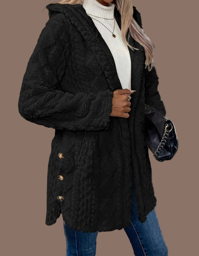 Women's Warm Hooded Sherpa Jacket