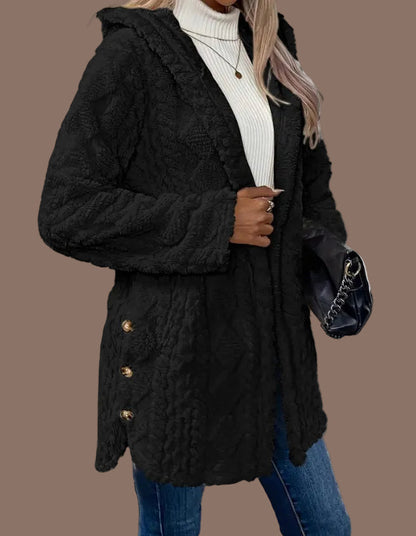 Women's Warm Hooded Sherpa Jacket