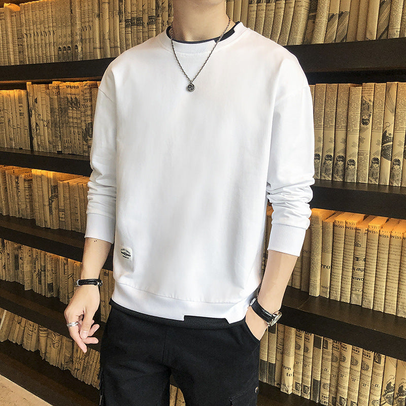 Herren Sweatshirt Lässig Kontrast Saum Trendy