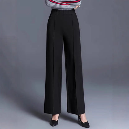Damenhose High-Waist Elegant Bügelfalten - IdealeKleiden