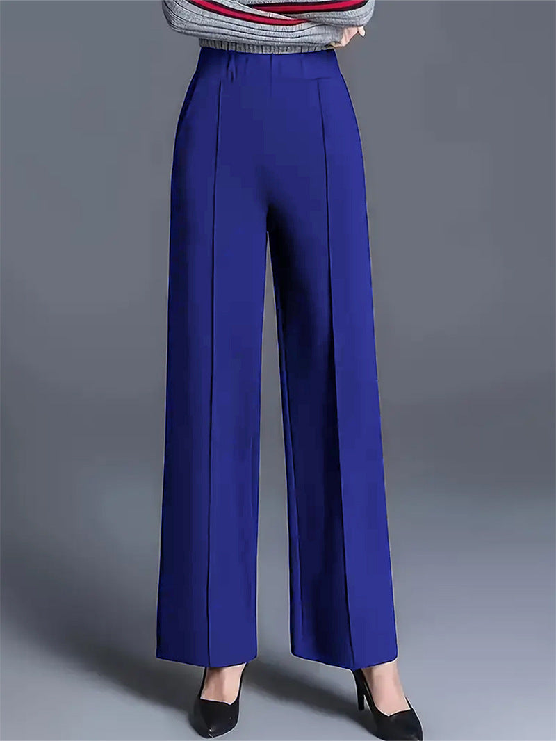 Women's High-Waist Elegant Creased Trousers