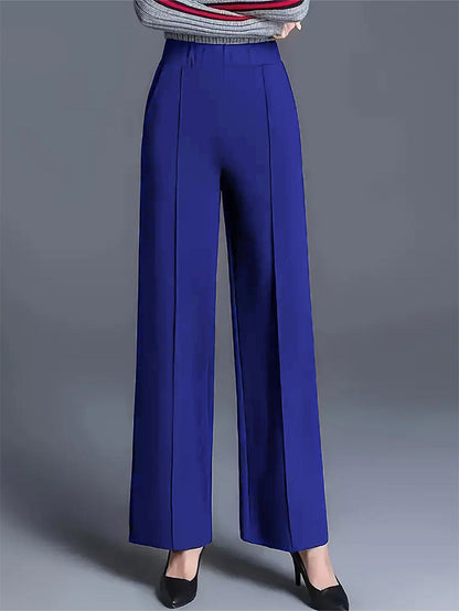 Women's High-Waist Elegant Creased Trousers
