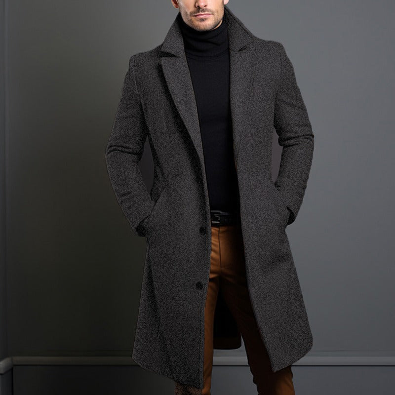 Men's Elegant Slim Modern Wool Coat