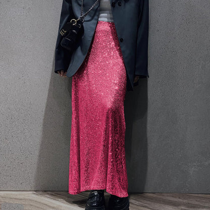 Women's Maxi Dress Glittering Elegant High-Waisted