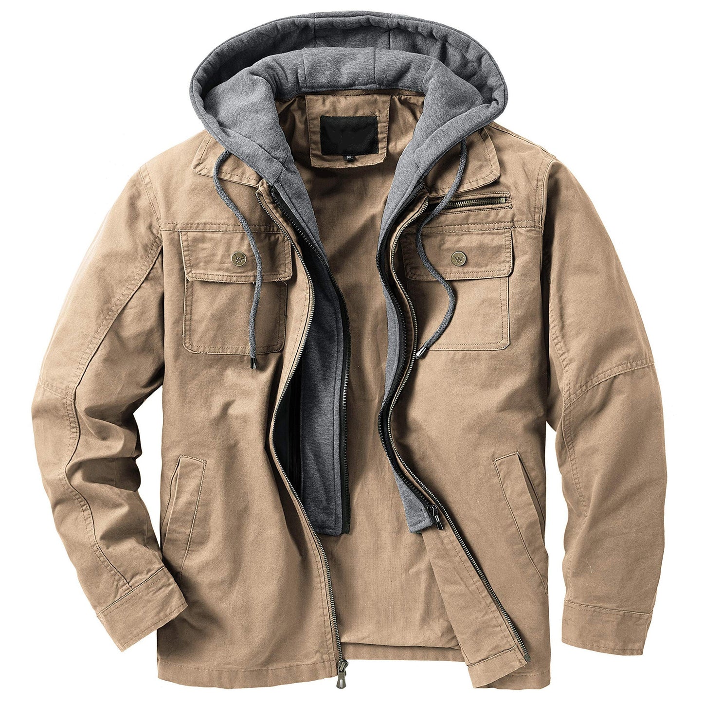 Men's Functional Transitional Jacket with Hood and Pockets