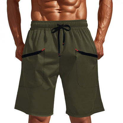 Men's Sports Shorts Elastic Multi-pocket