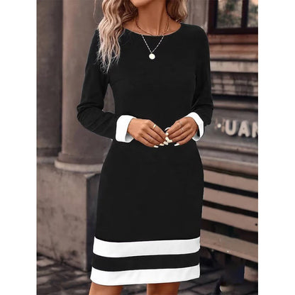 Women's Dress Elegant Contrast Sleeves Modern Design