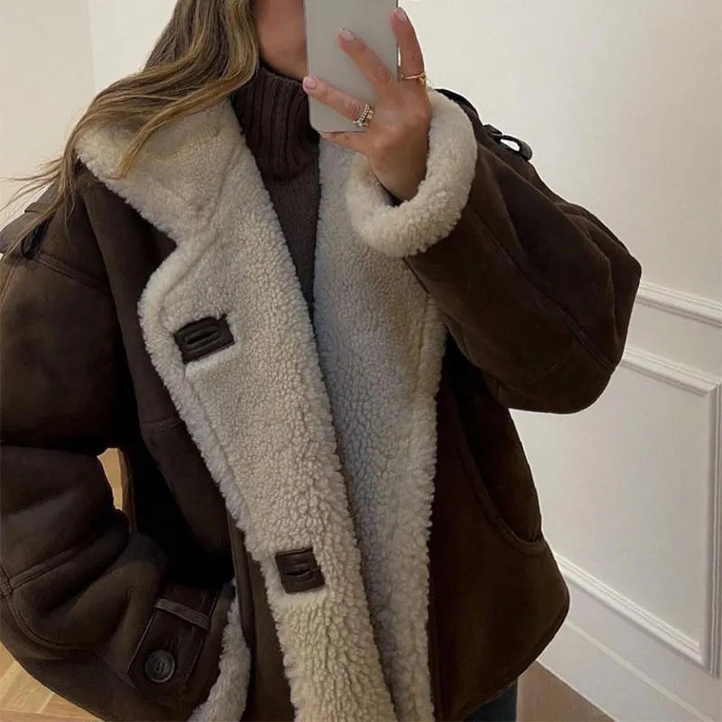 Women's Lambskin Jacket Soft Comfortable Winter