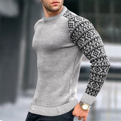 Men's Knitted Sweater Graphic Pattern Trendy Style