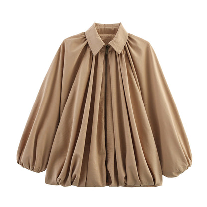 Women's Blouse Oversized Lightweight Ruffle Design