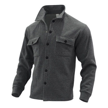 Men's Stylish Stand-Up Collar Fleece Jacket