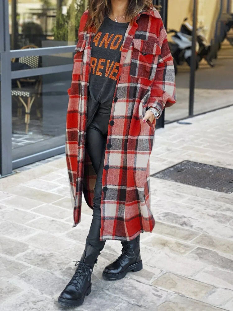Women's Warm Flannel Carrot Coat