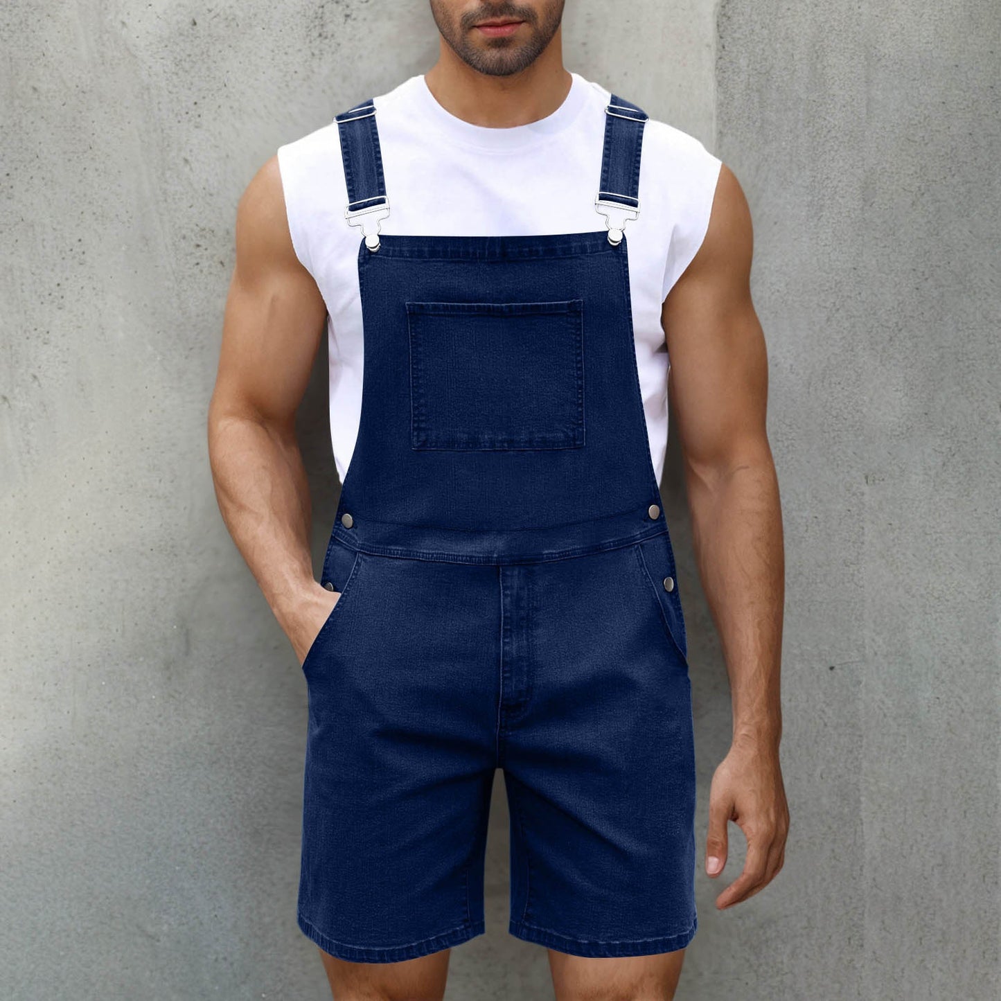 Men's Denim Overalls Comfortable With Pockets