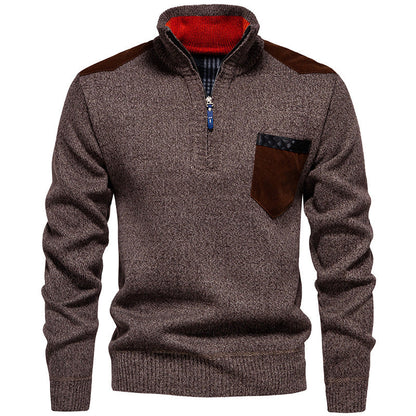 Men's Stand-Up Collar Jumper Modern Practical