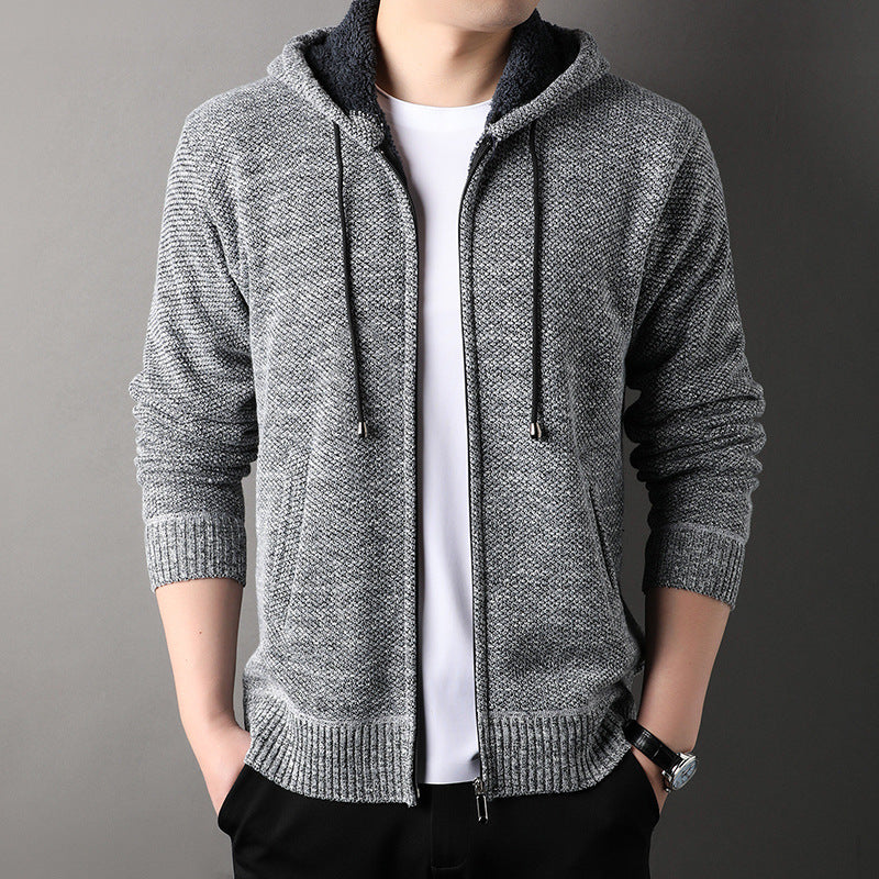 Men's Cardigan Hood Soft Lined Trendy