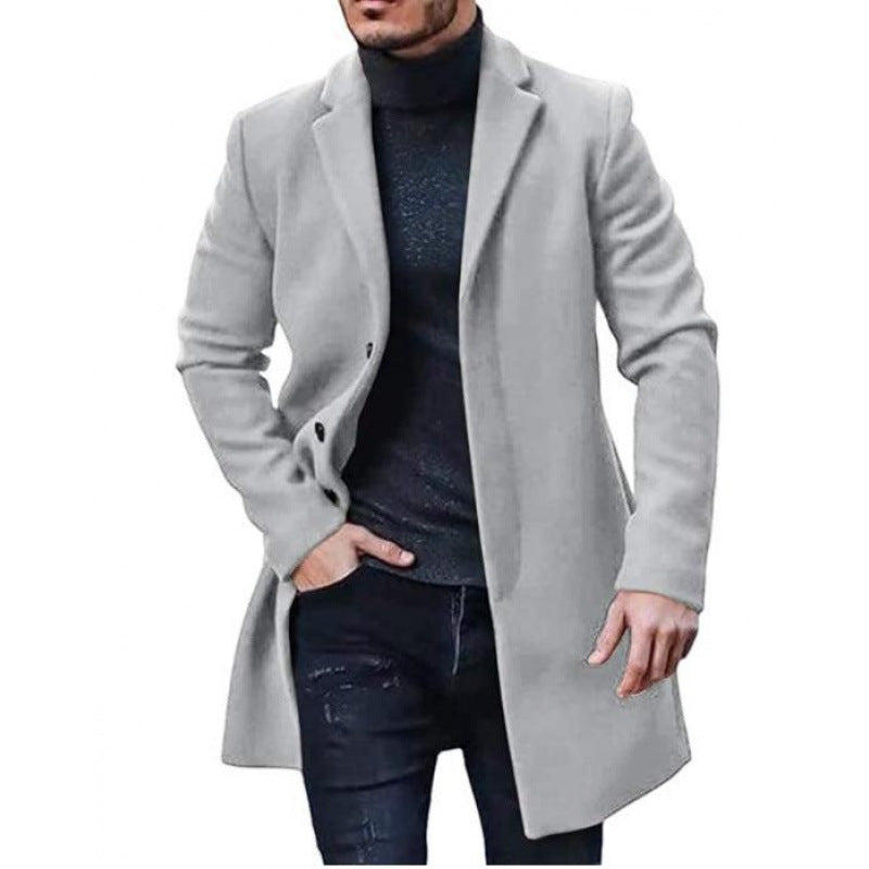 Men's Winter Coat Modern Elegant Black