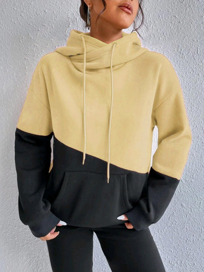 Damen Hoodie Hochschließend Bequem