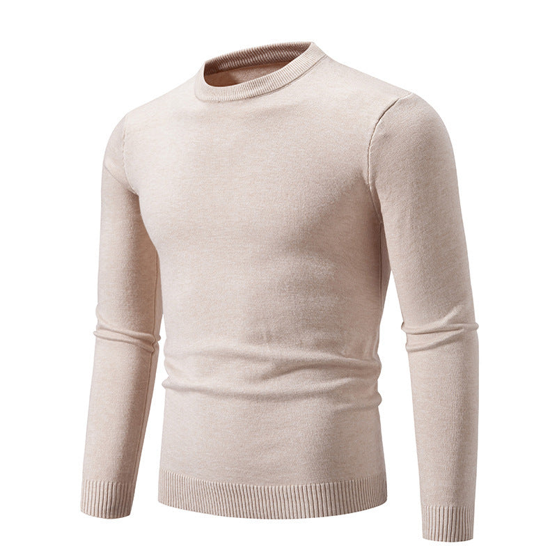 Fine Men's Round Neck Sweater Elegant Design