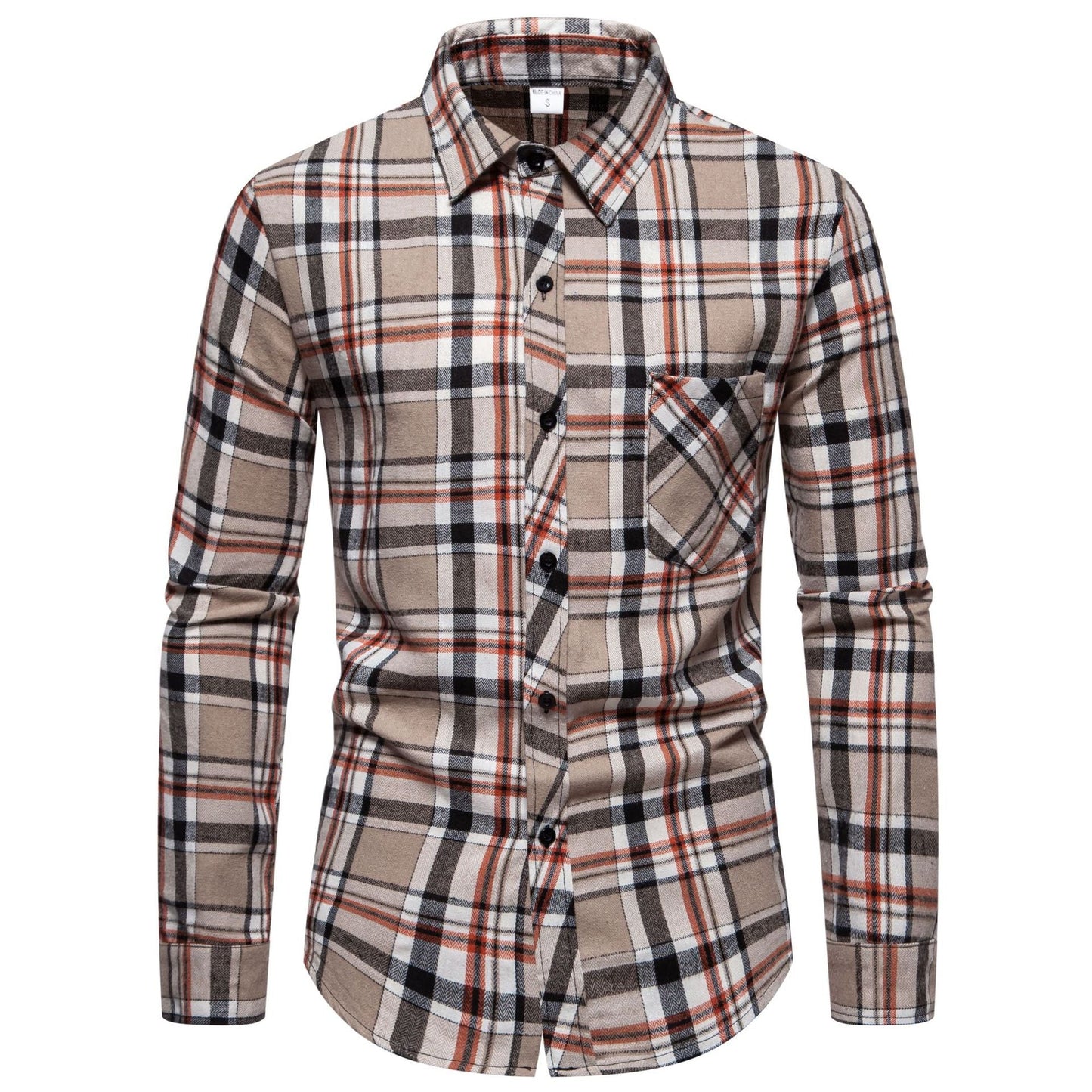 Men's Checkered Modern Shirt Chest Pocket